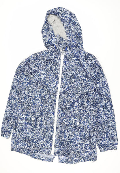 Womens UK Size M Marks and Spencer Blue Rain Coat