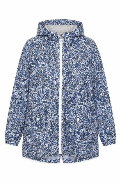 Marks & Spencer Women's Blue Paisley Rain Jacket M