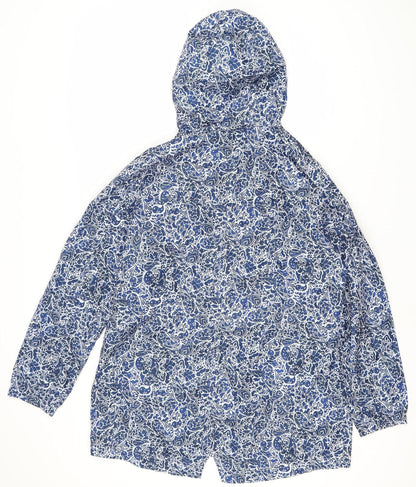 Womens UK Size M Marks and Spencer Blue Rain Coat
