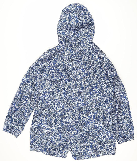 Womens UK Size M Marks and Spencer Blue Rain Coat