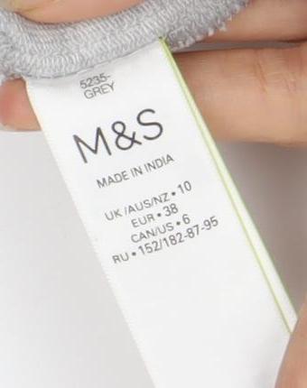 Womens UK Size 10 Marks and Spencer Grey Pullover Hoodie