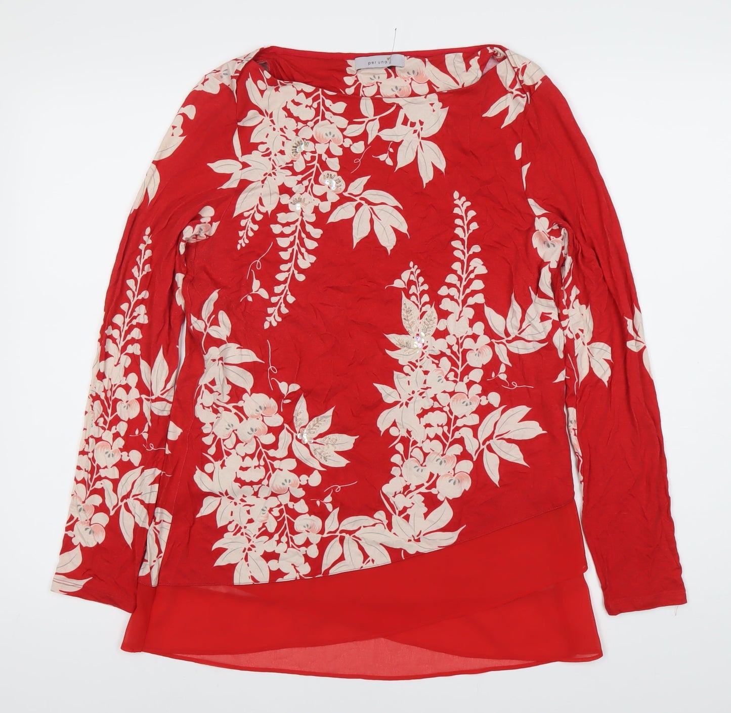 Womens UK Size 12 Marks and Spencer Red  Blouse