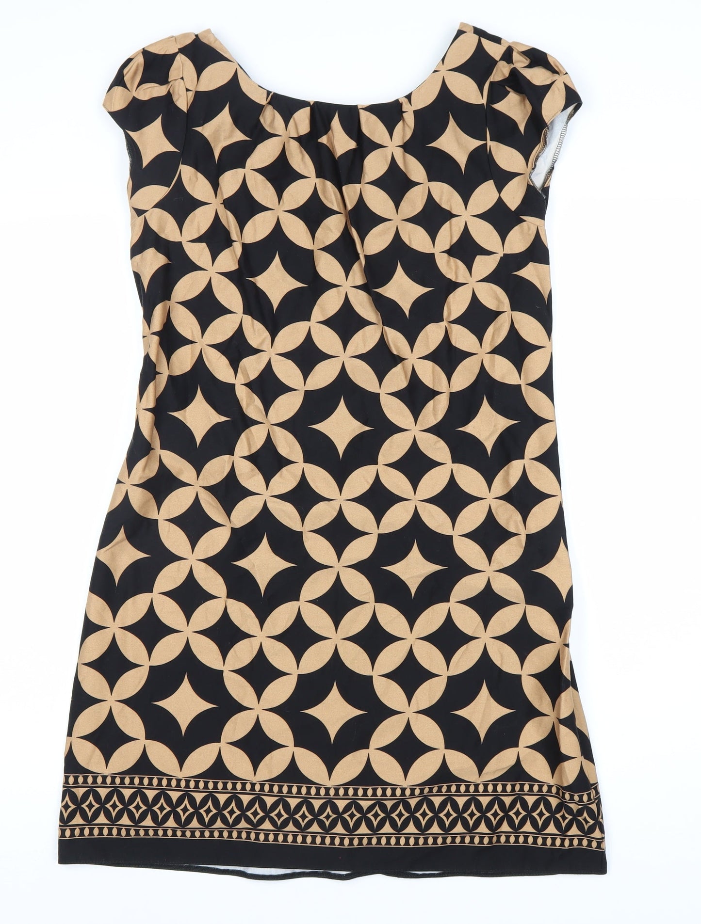 Dorothy Perkins Women's Black Geometric Shift Dress M