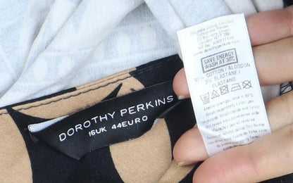 Dorothy Perkins Women's Black Geometric Shift Dress M