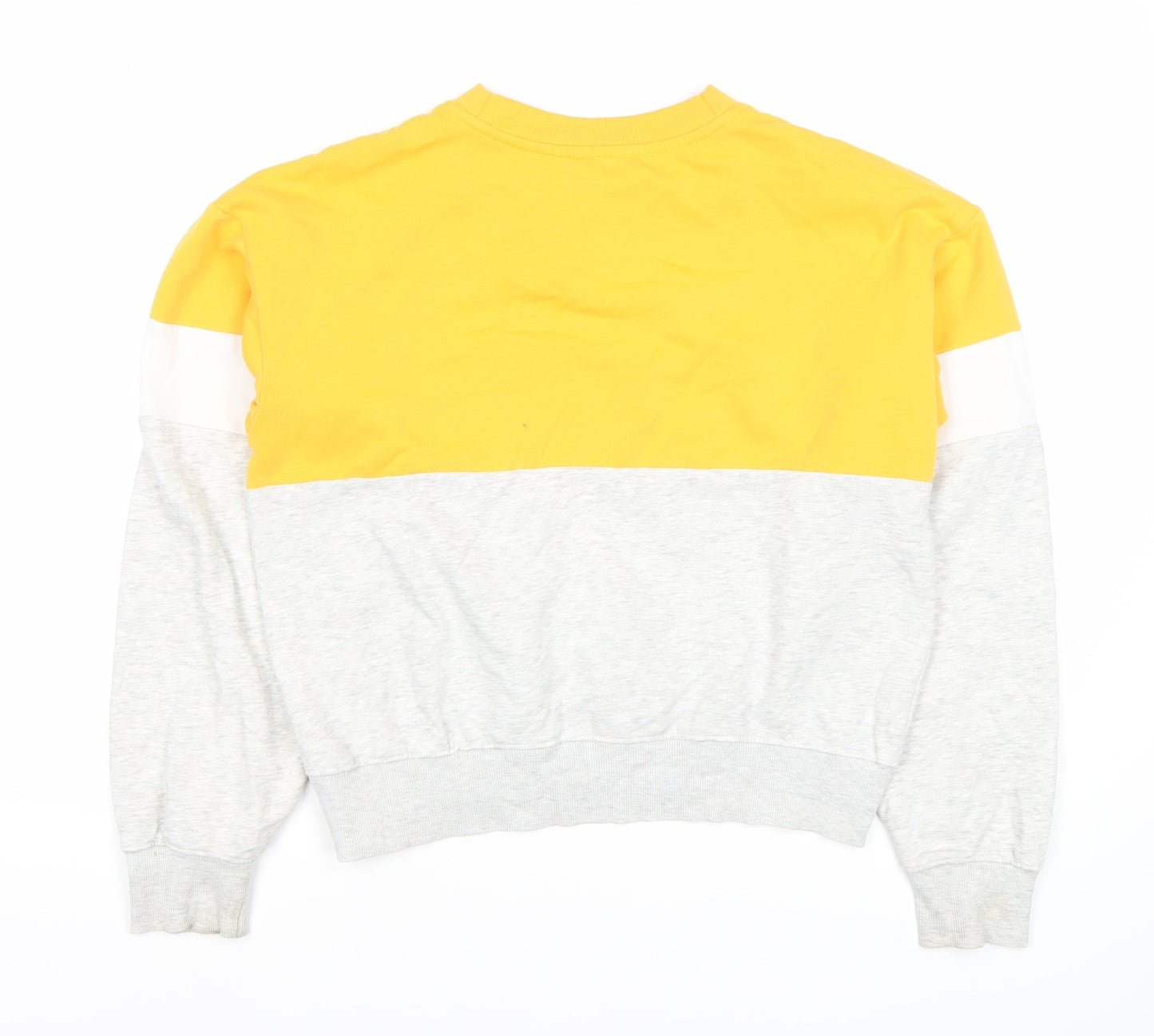 H&M Girls Colourblock Sweatshirt - Yellow/Grey 13-14 Years