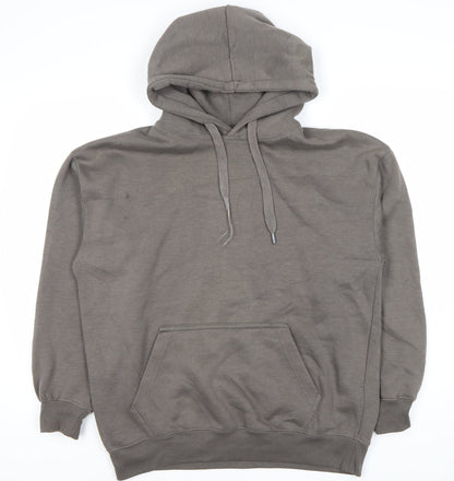 Unisex Adults UK Size XS Pull&Bear Grey Pullover Hoodie
