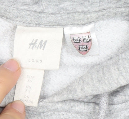 H&M Women's Grey XS Hoodie with Harvard Logo