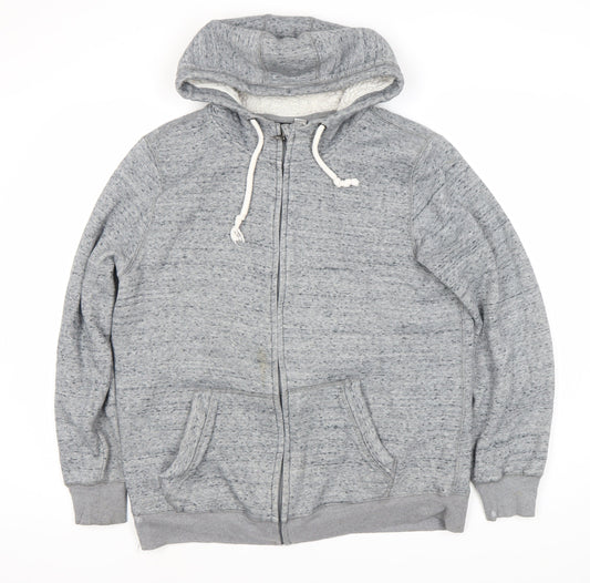 Mens UK Size L Livergy Grey Full Zip Hoodie