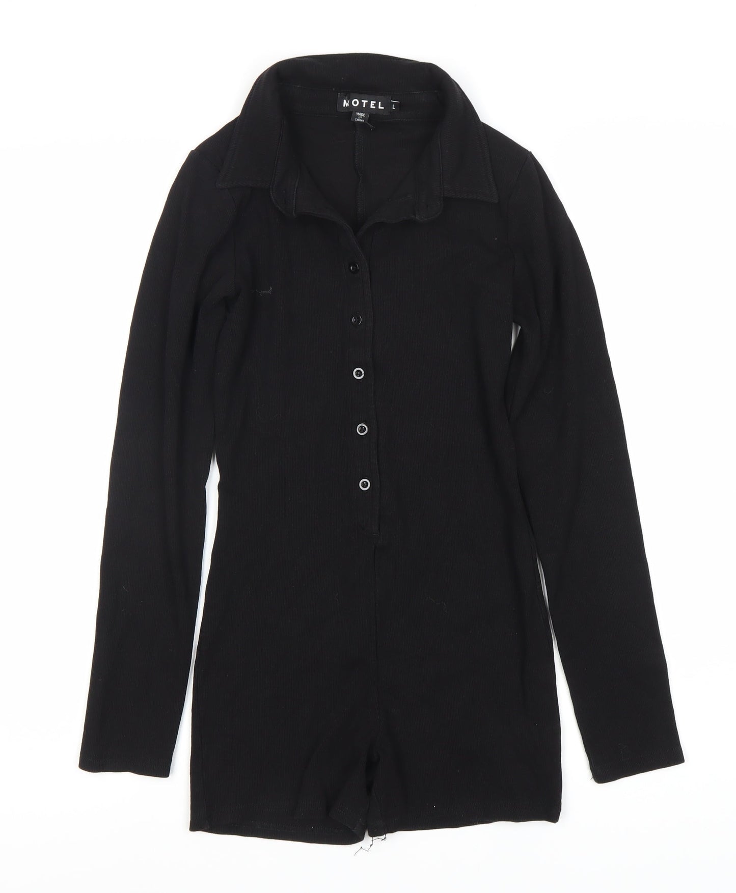 Motel Women's Black Jumpsuit, Long Sleeve, Size L