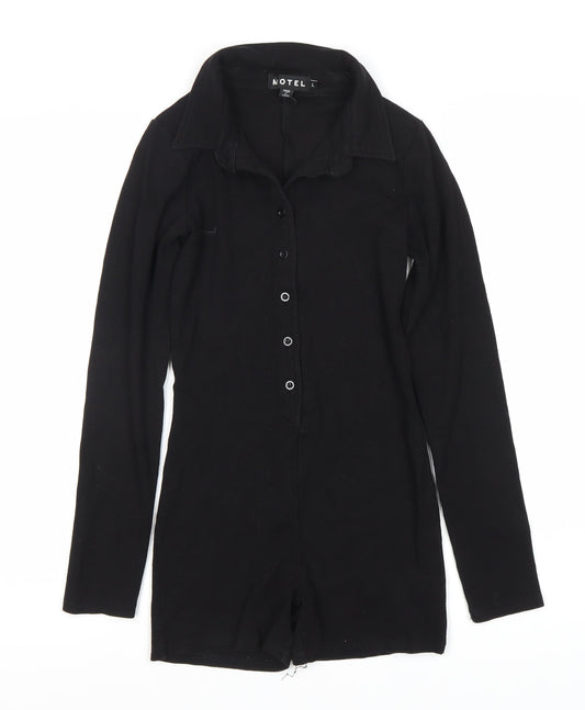 Motel Women's Black Jumpsuit, Long Sleeve, Size L