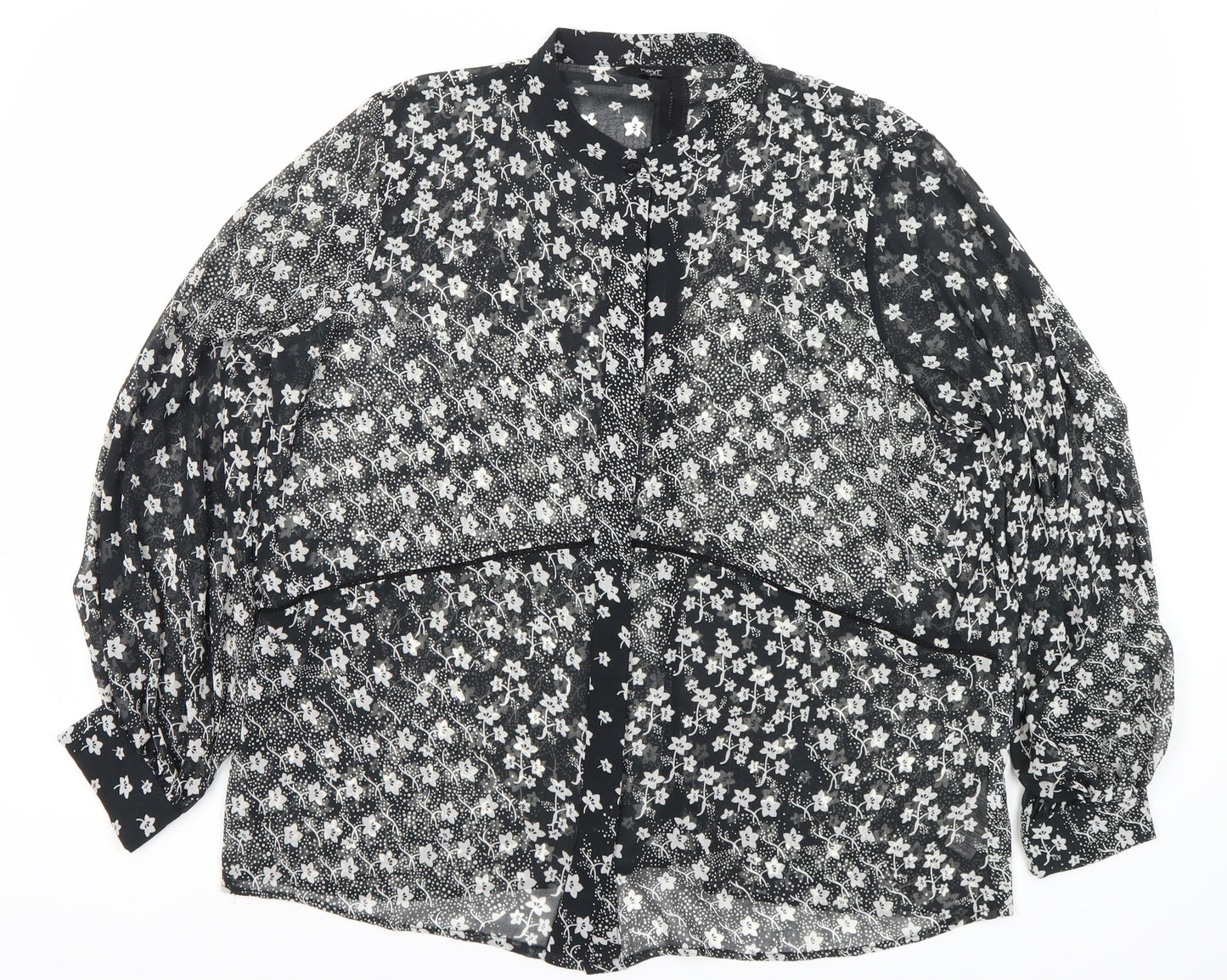 Womens UK Size 18 NEXT Black Basic Blouse
