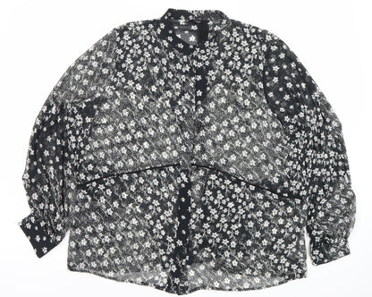 Womens UK Size 18 NEXT Black Basic Blouse