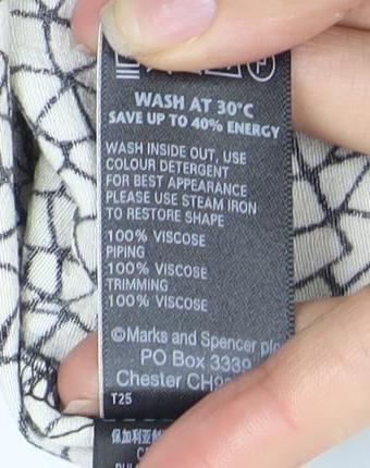 Marks and Spencer Women's Black Geometric Dress Size 10