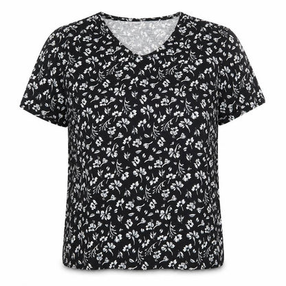 Womens UK Size L Damart Black Basic T-Shirt