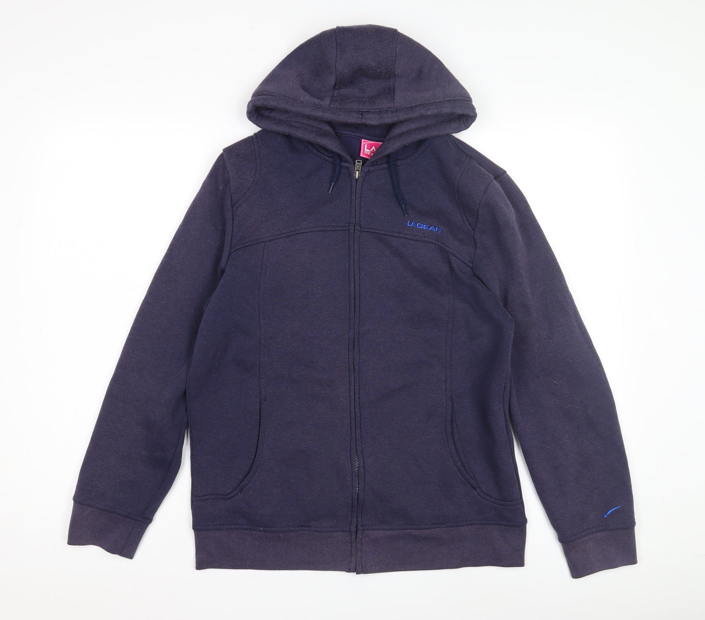 Womens UK Size 12 LA Gear Blue Full Zip Hoodie