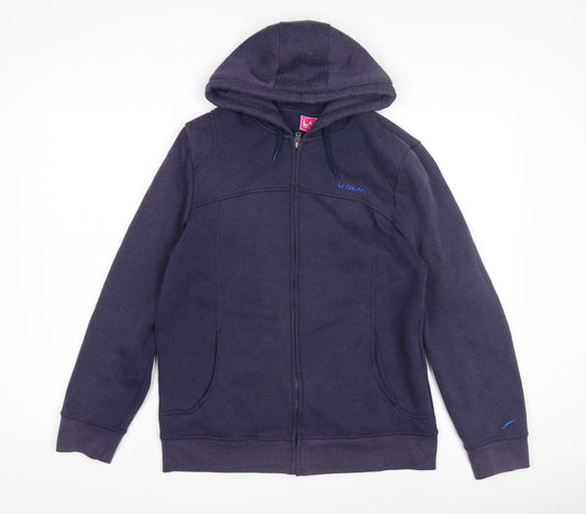 Womens UK Size 12 LA Gear Blue Full Zip Hoodie
