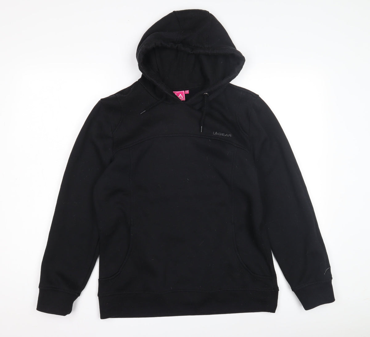 Womens UK Size 12 LA Gear Black Pullover Hoodie