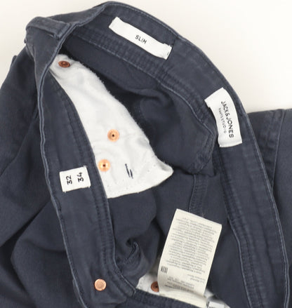 Jack & Jones Men's Blue Slim Chino Trousers 32