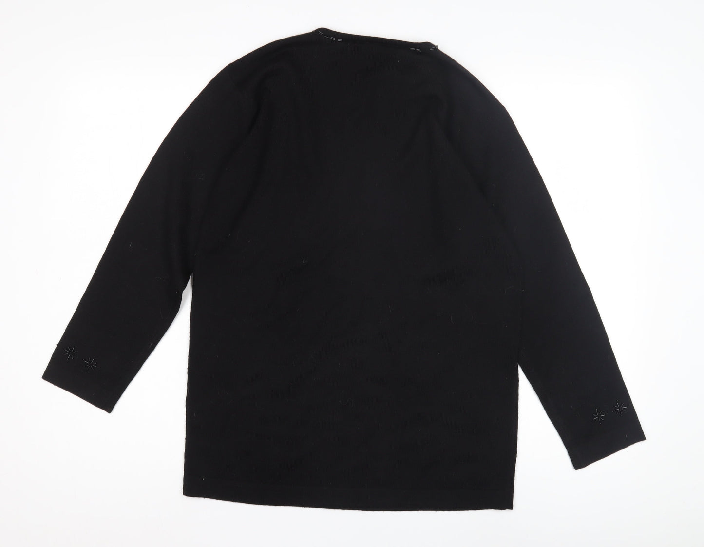 JFW Classics Women's Black Wool Pullover, Size S