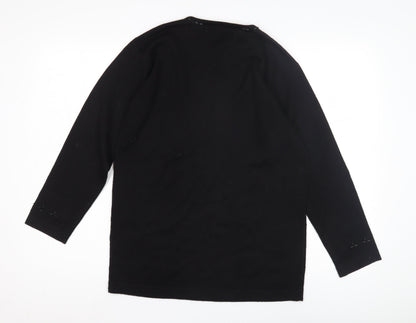 JFW Classics Women's Black Wool Pullover, Size S