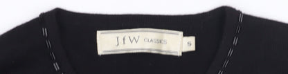 JFW Classics Women's Black Wool Pullover, Size S