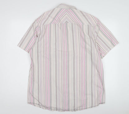 Jeff Banks Men's Multicoloured Striped Shirt - Large