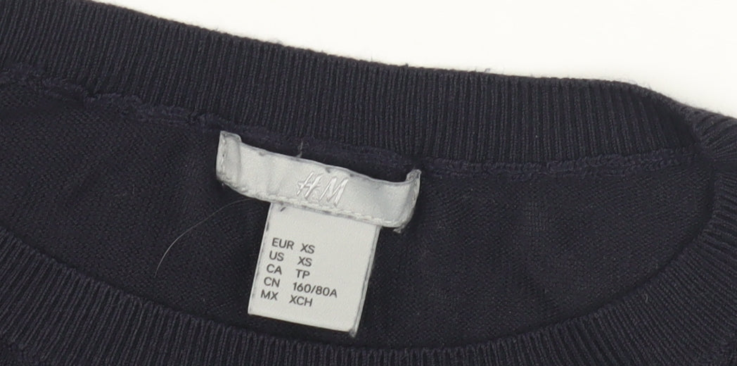 Womens UK Size XS H&M Black Pullover Jumper