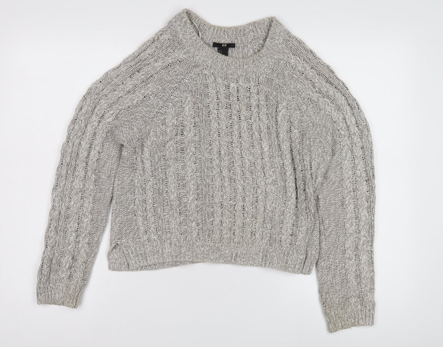 Womens UK Size S H&M Grey Pullover Jumper