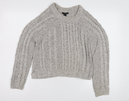 Womens UK Size S H&M Grey Pullover Jumper
