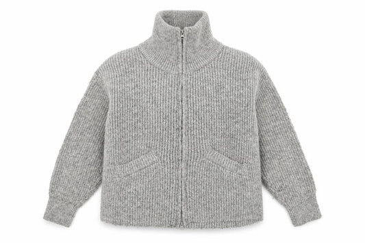 Womens UK Size XS Pull&Bear Grey Full Zip Jumper