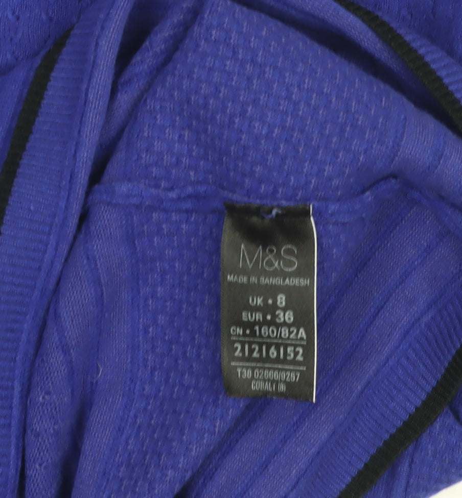 Womens UK Size 8 Marks and Spencer Blue Pullover Jumper