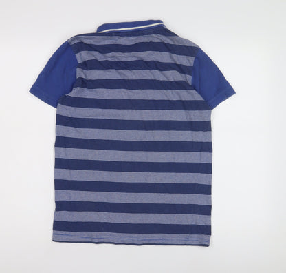 Urban Spirit Men's Blue Striped Polo Shirt Size S
