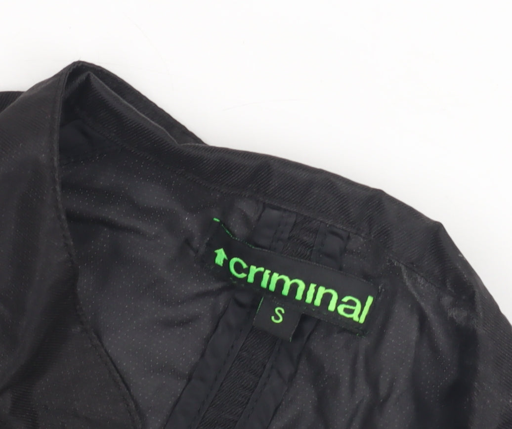 Mens UK Size S Criminal Black Basic Jacket