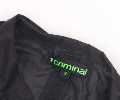 Mens UK Size S Criminal Black Basic Jacket