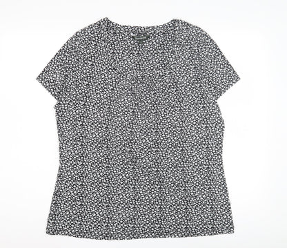 Womens UK Size 18 Bonmarché Black Basic T-Shirt