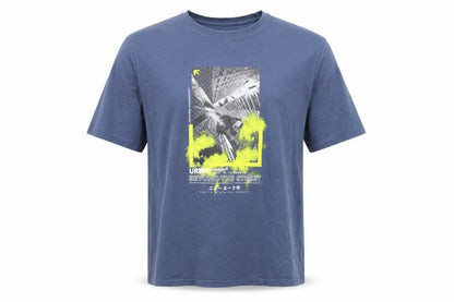 U.S. Athletic Men's Blue Large Graphic Print T-Shirt