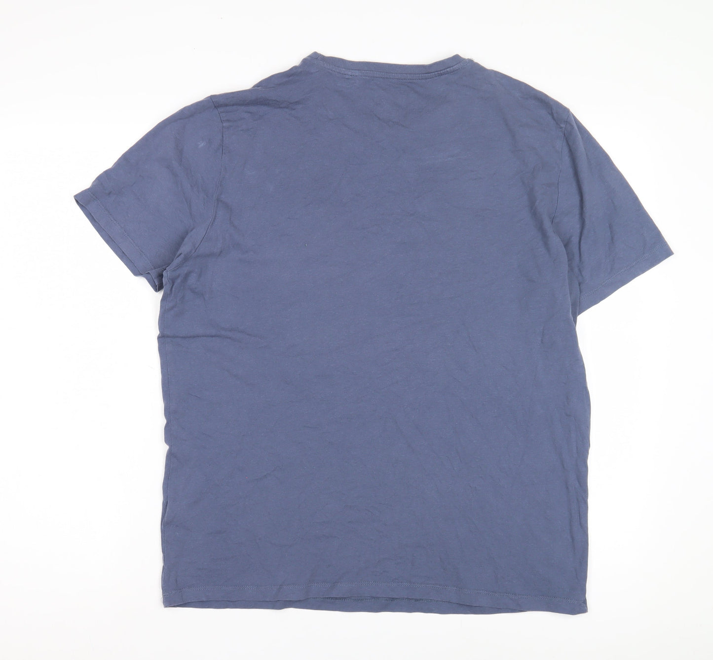 U.S. Athletic Men's Blue Large Graphic Print T-Shirt