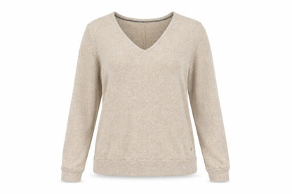 ESPRIT Women's Beige V-Neck Pullover Jumper XS