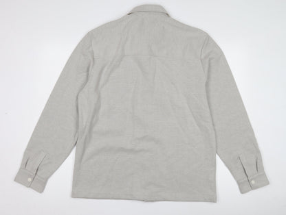 Marks and Spencer Mens Grey Button-Up Shirt M