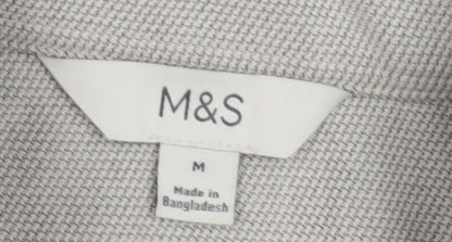 Marks and Spencer Mens Grey Button-Up Shirt M