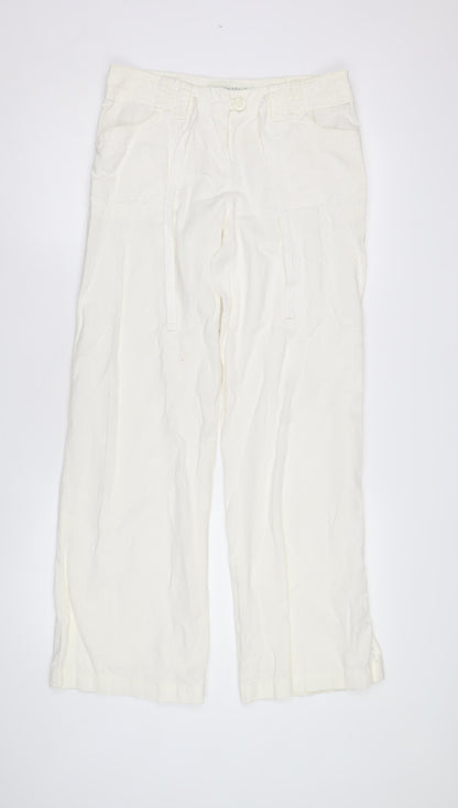 Womens UK Size 42-43 NEXT Relaxed Fit Cargo Ivory Trousers