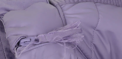 H&M Girls Purple Full Zip Hoodie, Size 12, Lightweight & Sporty