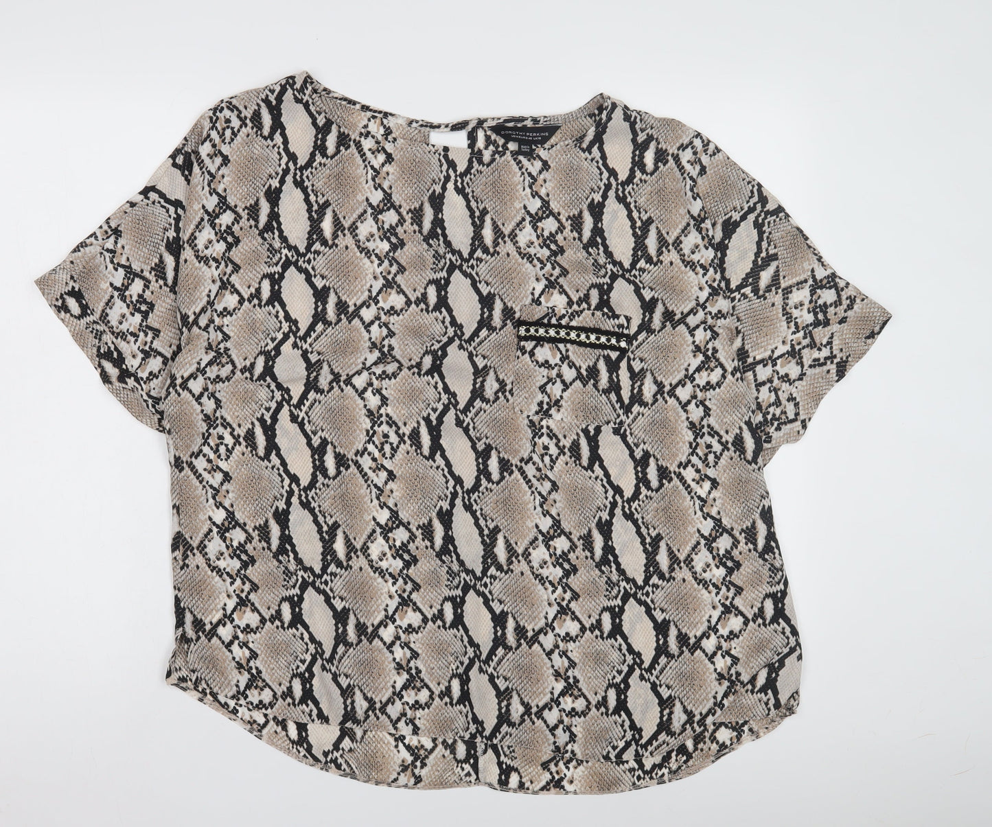 Womens UK Size 18 Dorothy Perkins Multicoloured Basic Blouse
