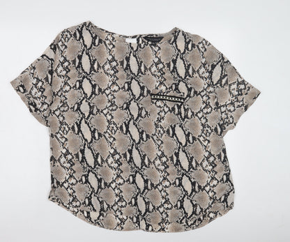 Womens UK Size 18 Dorothy Perkins Multicoloured Basic Blouse
