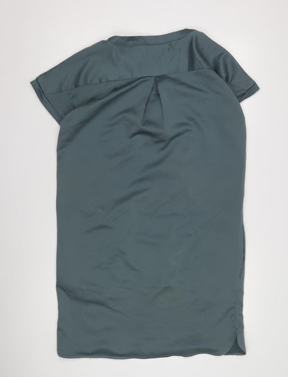 Moss Copenhagen Blue V-Neck Women's Dress, Size M