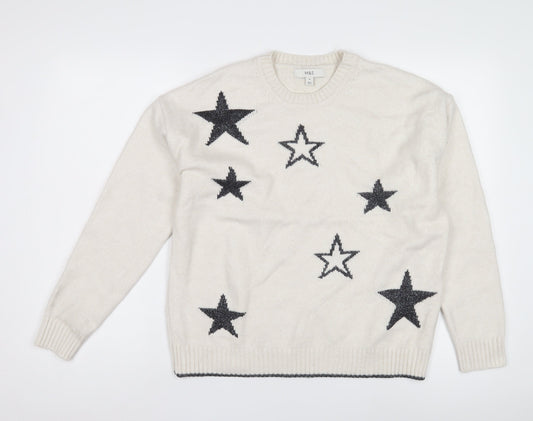 Womens UK Size M Marks and Spencer Ivory Pullover Jumper