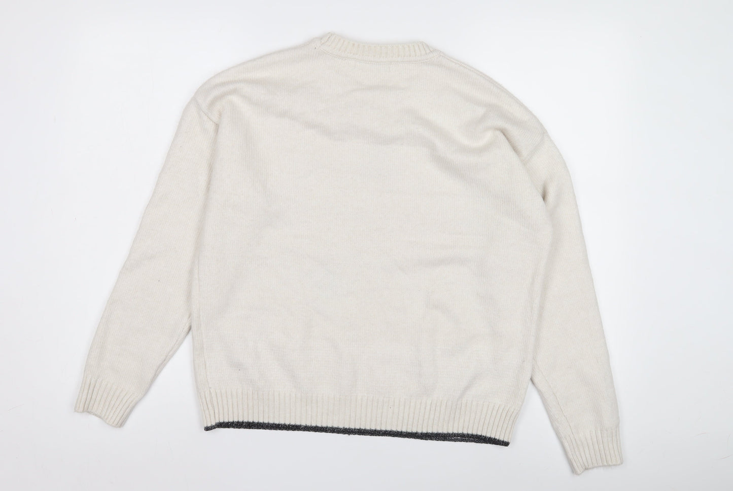 Womens UK Size M Marks and Spencer Ivory Pullover Jumper