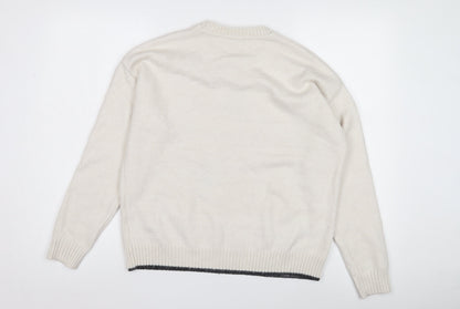 Womens UK Size M Marks and Spencer Ivory Pullover Jumper