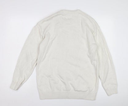 Womens UK Size 12 Zara White Pullover Jumper