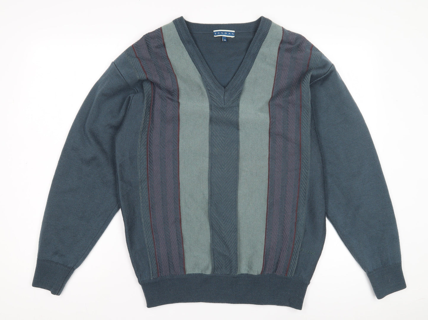 Sangan Men's Blue Striped Pullover Jumper M